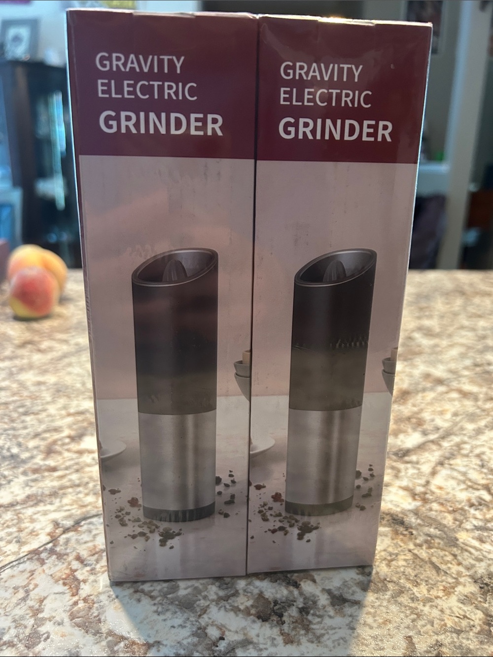 Gravity Electric Grinder - Electric Pepper and Spice Grinder - 2 Pack